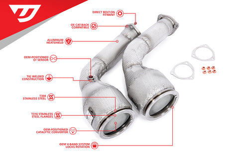 Unitronic Performance Downpipes for C8 RS 6 and RS 7 (UH061-EXA)
